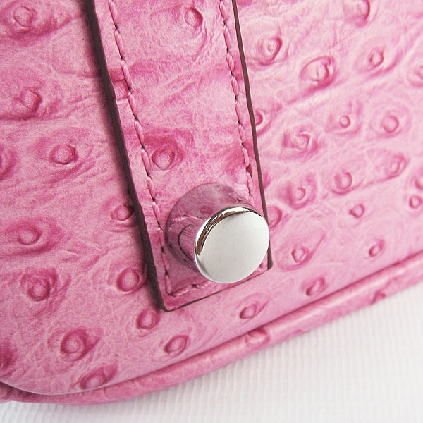 Replica Hermes Birkin 30CM Ostrich Veins Handbag Pink 6088 On Sale